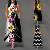 Pbong mid size graduation outfit romantic style teen swag clean girl ideas 90s latina aesthetic Women New Loose Floral Vintage Hole Ruffles Befree Dress Large Big Summer Camis Party Elegant Maxi Dresses Plus Sizes